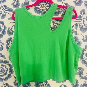 Future Collective 2X Green Cutout Crop Top NWT
